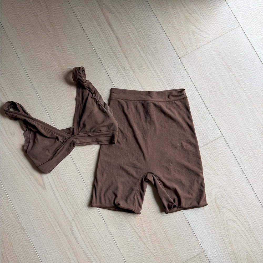 Skims Summer Mesh Two-Piece Lounge Set